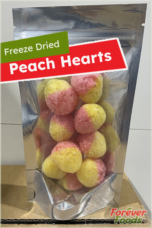 Freeze Dried Peach Hearts