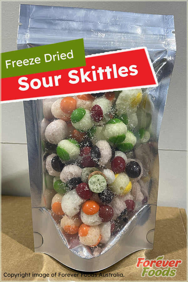 Box of 25 - Freeze Dried Sour Skittles (50g X 25 Pouches)